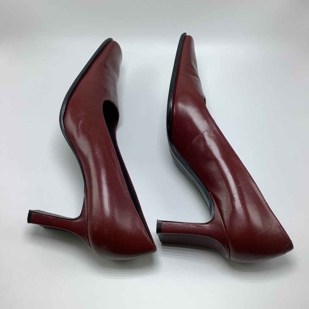 Cloud 9 Burgundy Square Toe Pumps 8.5M - Picture 5 of 11